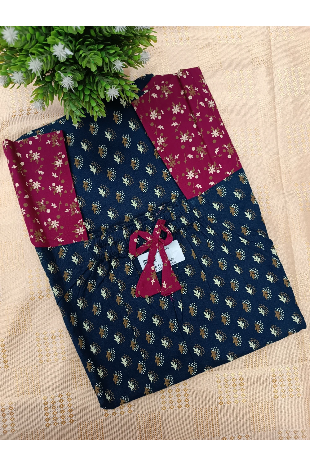 Elastic Pure Cotton Nighty for Women – Soft & Comfortable