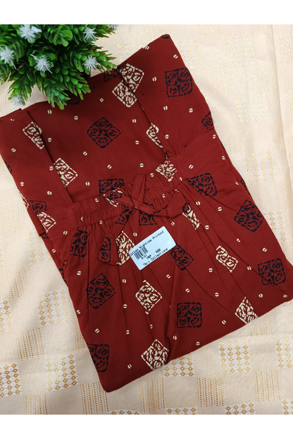 Elastic Pure Cotton Nighty for Women – Soft & Comfortable