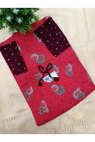 Elastic Pure Cotton Nighty for Women – Soft & Comfortable