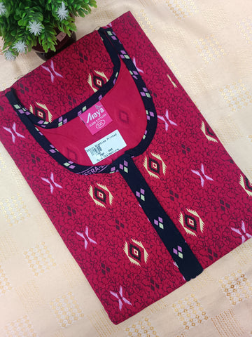 Feeding-Friendly Cotton Nighty with Long Zip