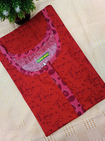 Feeding-Friendly Cotton Nighty with Long Zip