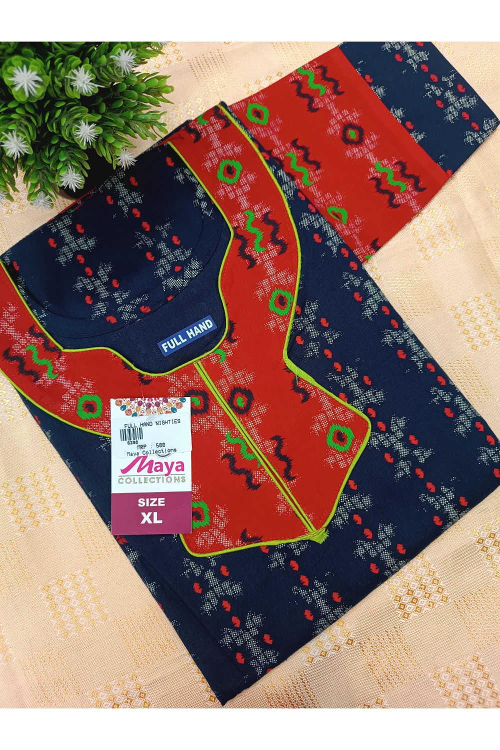 Classic 3/4 Sleeve Cotton Nighty for Women