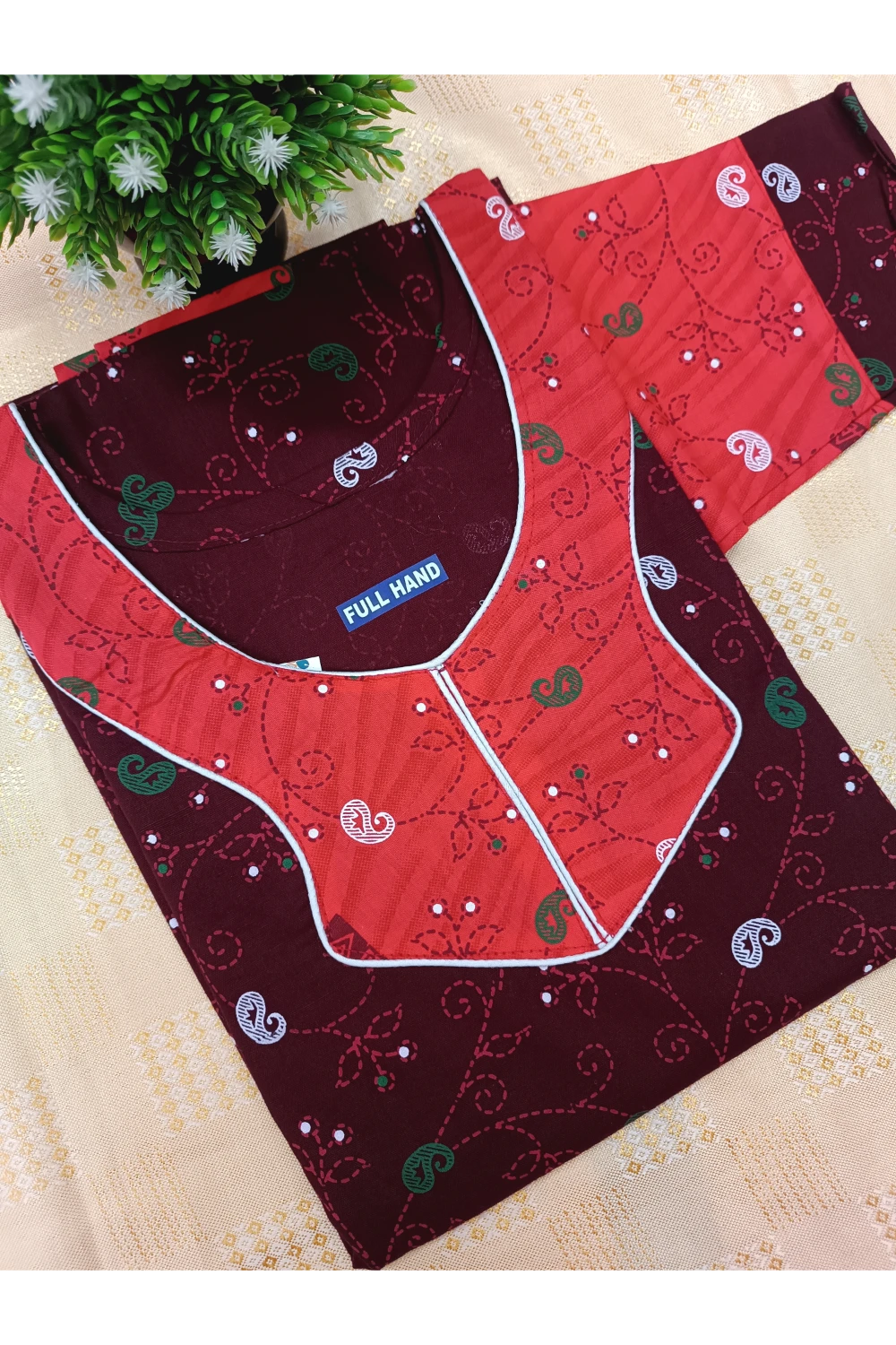 Classic 3/4 Sleeve Cotton Nighty for Women