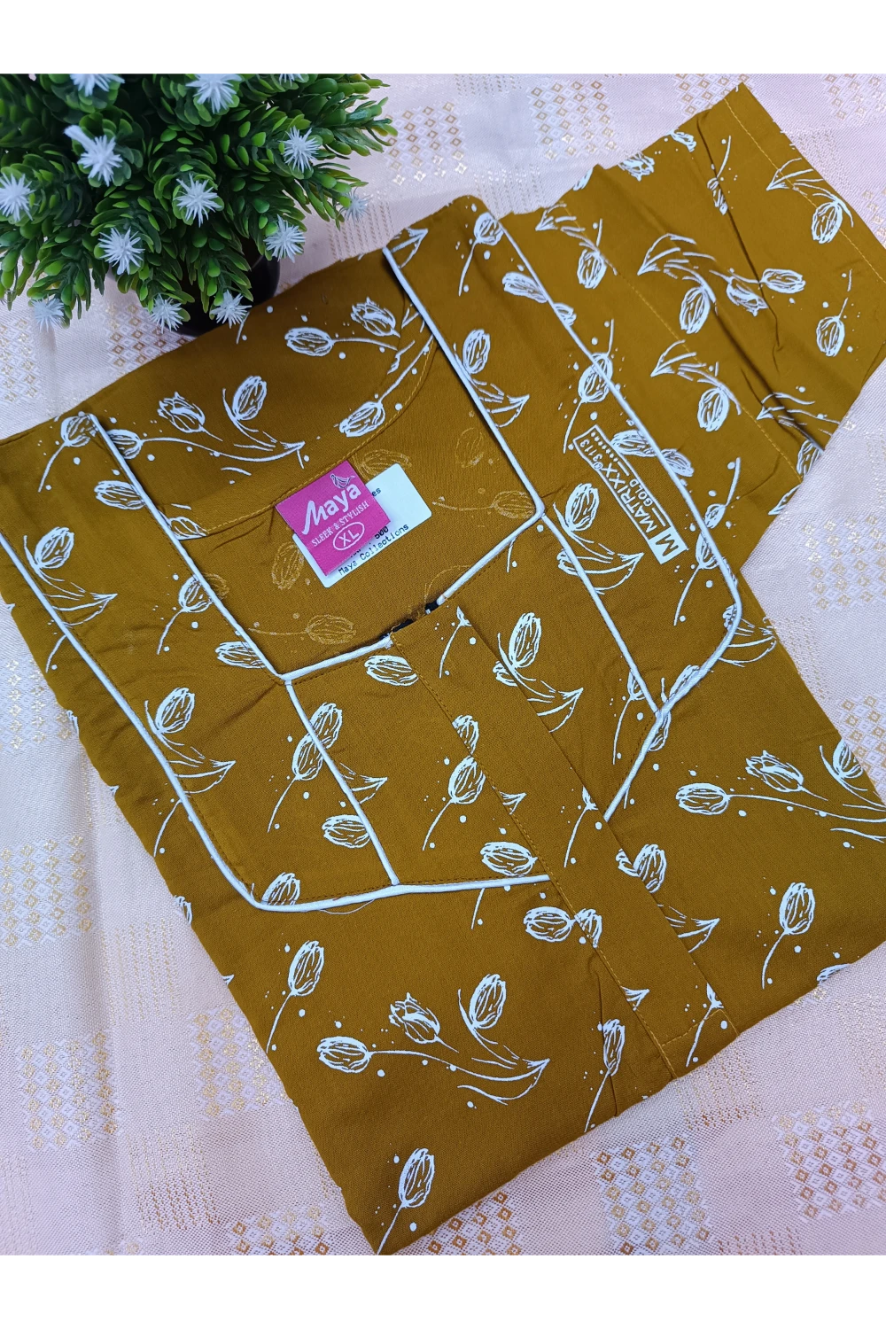 Classic 3/4 Sleeve Cotton Nighty for Women