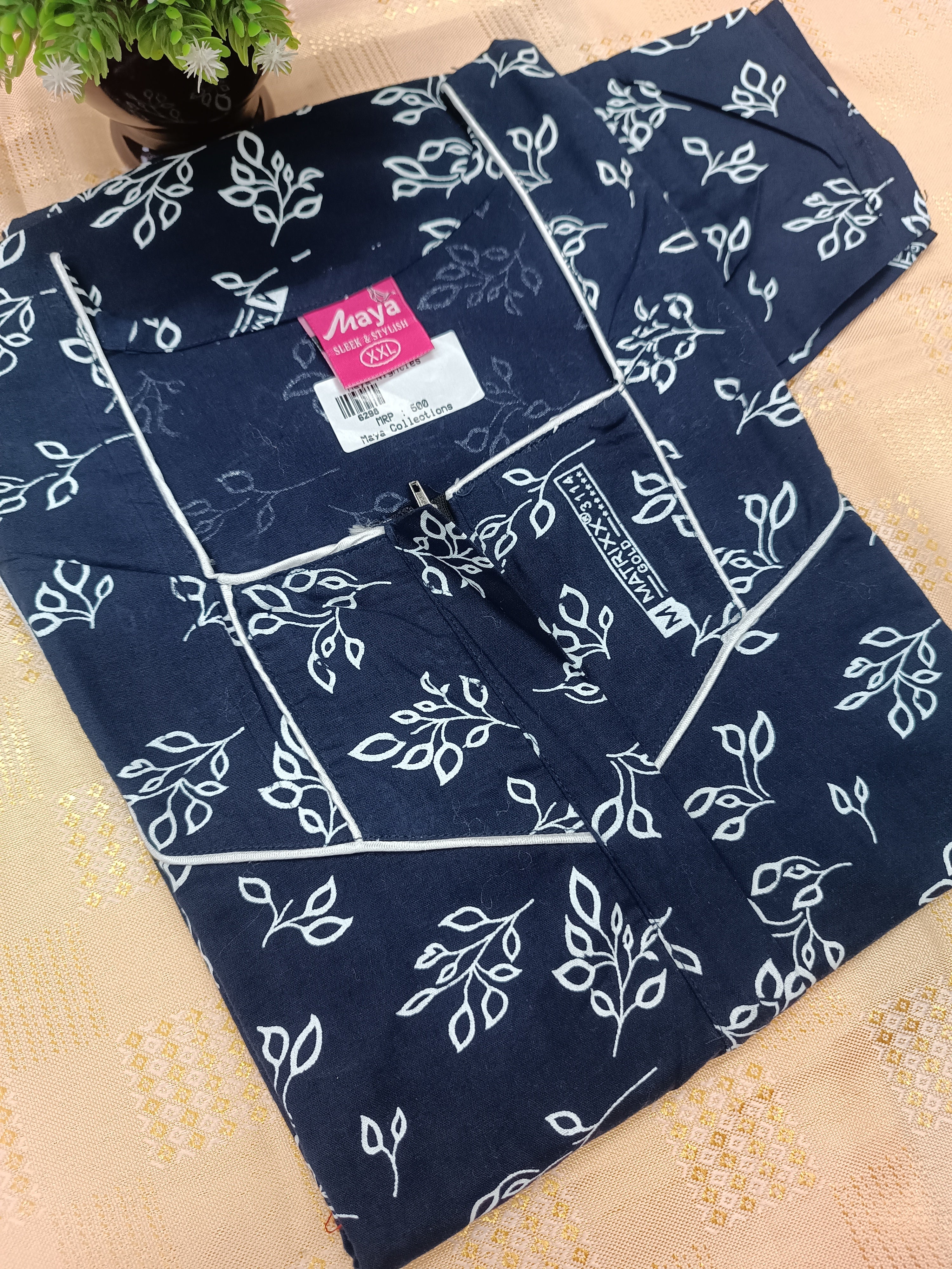 Classic 3/4 Sleeve Cotton Nighty for Women