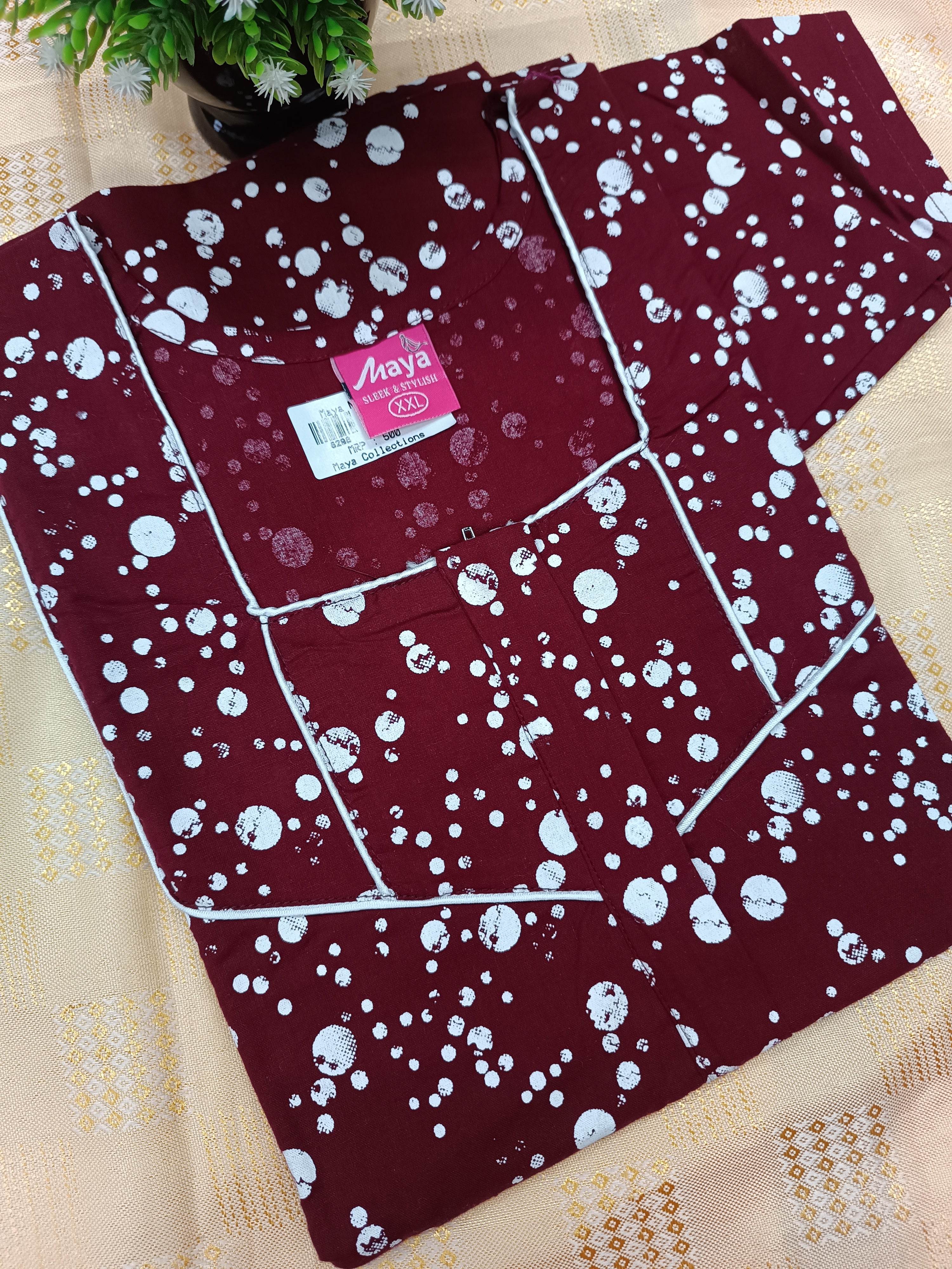 Classic 3/4 Sleeve Cotton Nighty for Women