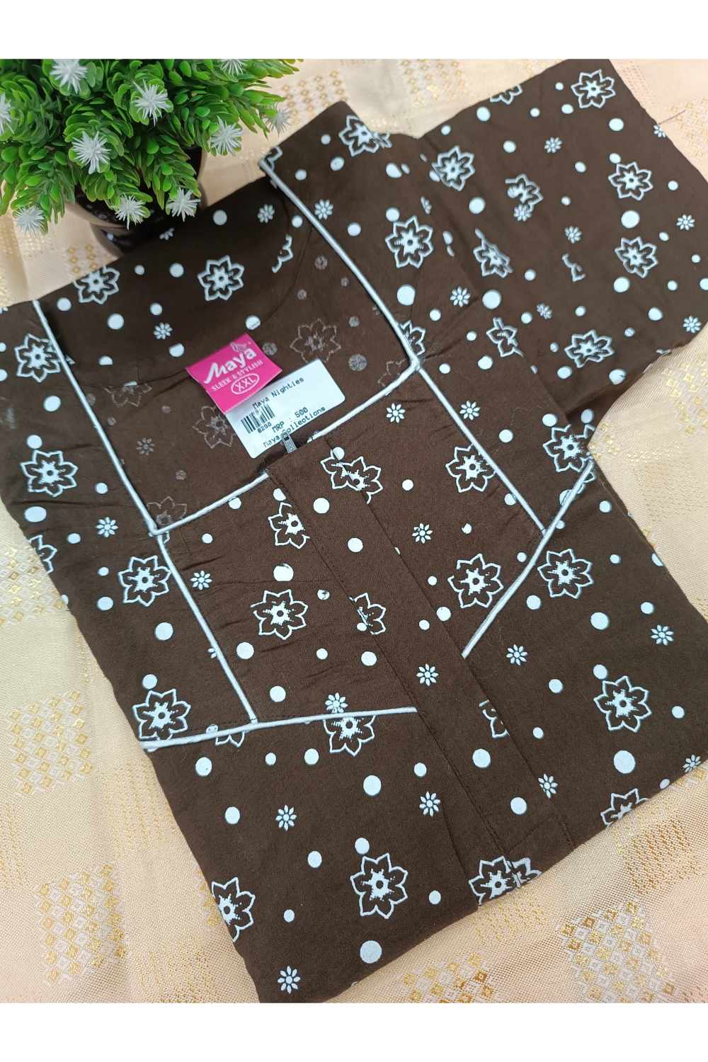 Classic 3/4 Sleeve Cotton Nighty for Women