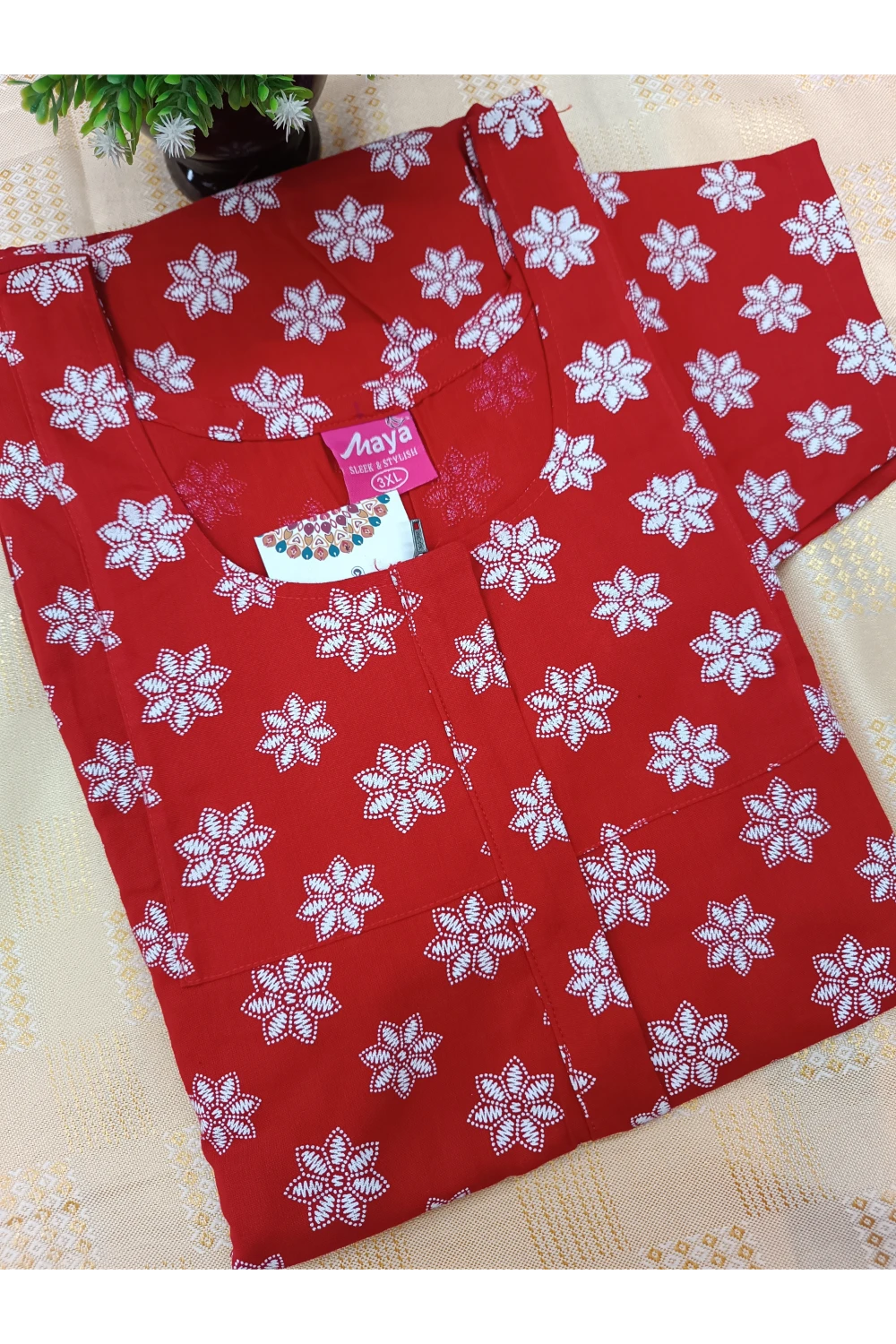 Classic 3/4 Sleeve Cotton Nighty for Women