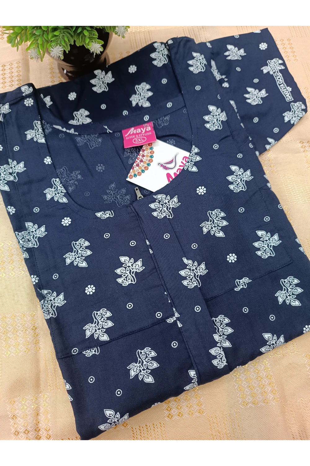 Classic 3/4 Sleeve Cotton Nighty for Women