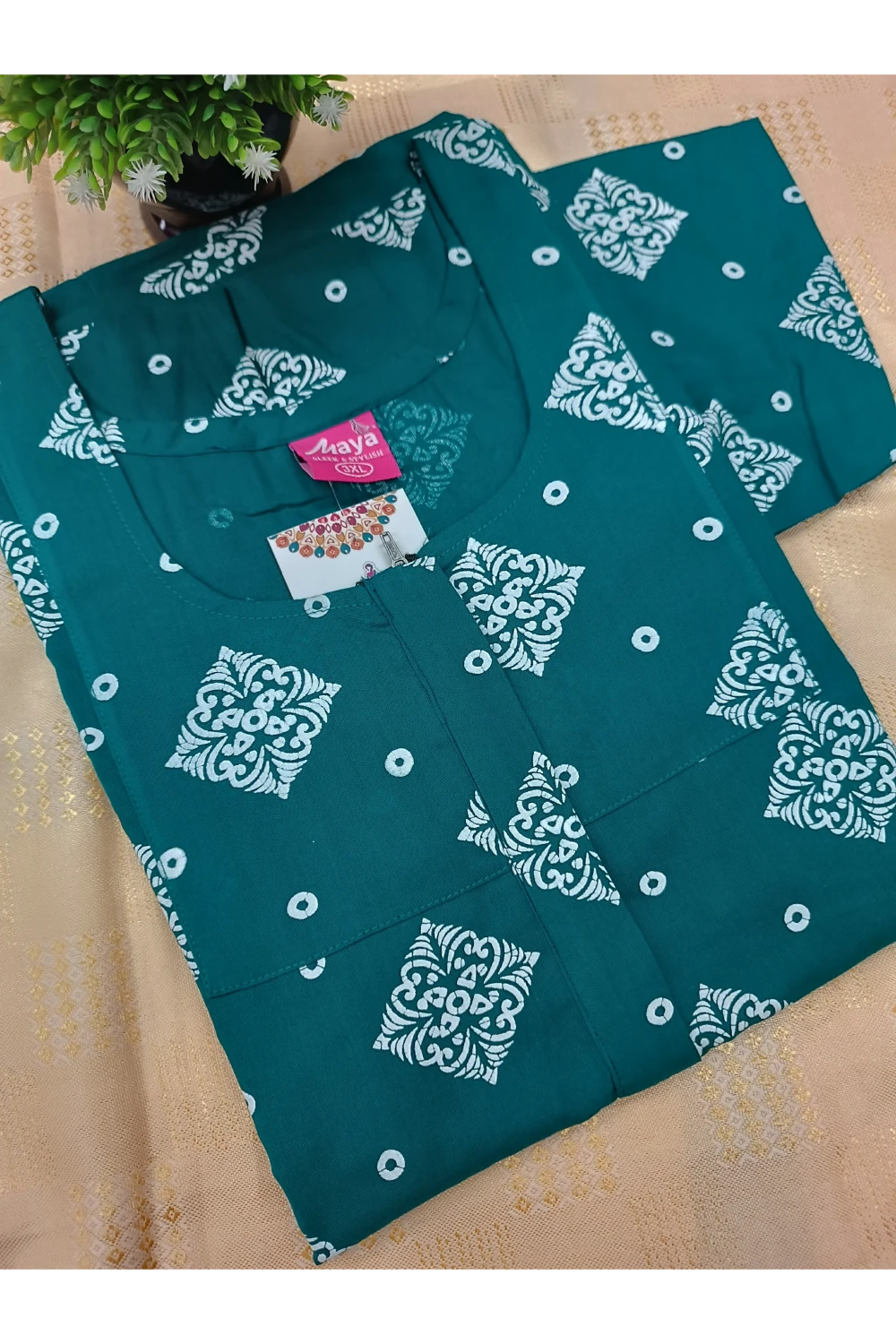 Classic 3/4 Sleeve Cotton Nighty for Women