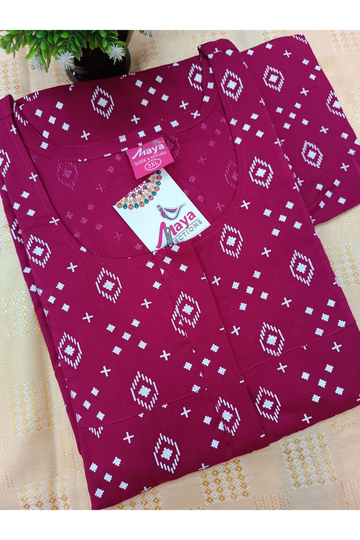 Classic 3/4 Sleeve Cotton Nighty for Women