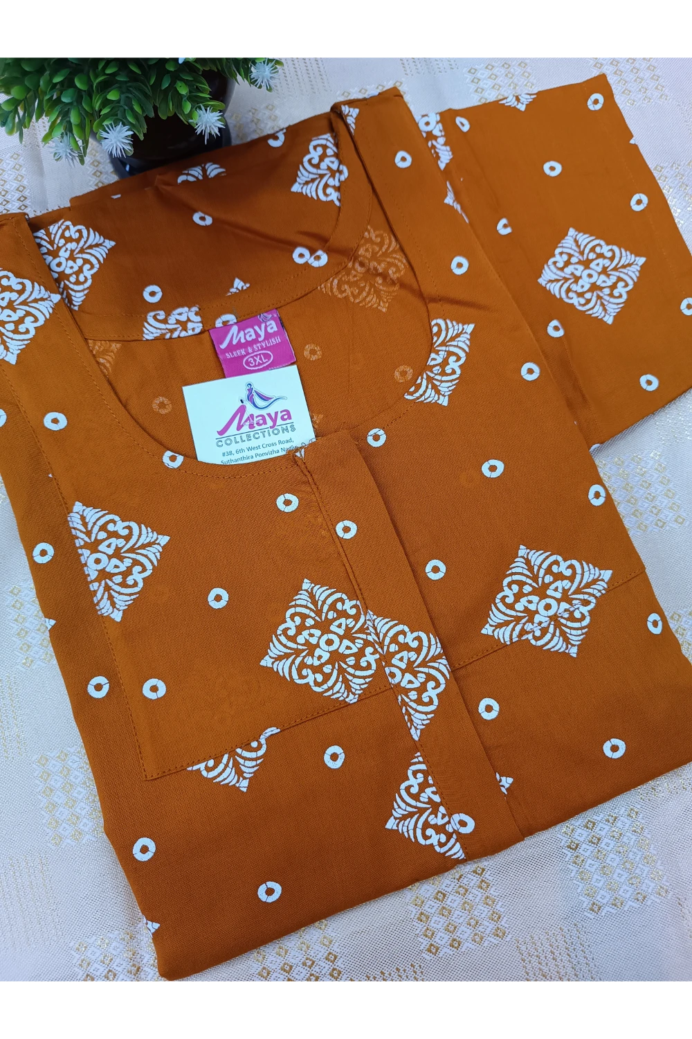 Classic 3/4 Sleeve Cotton Nighty for Women