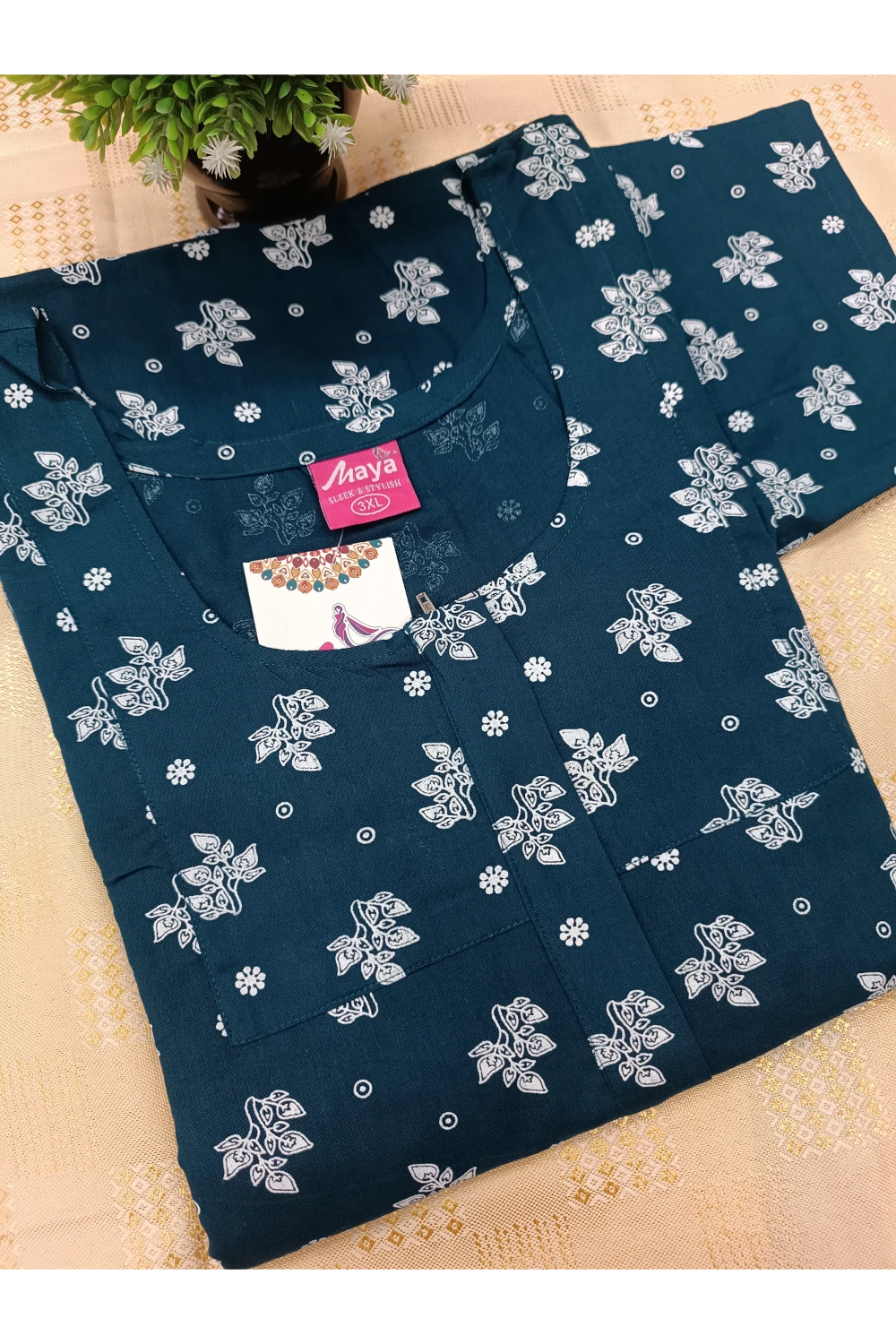 Classic 3/4 Sleeve Cotton Nighty for Women