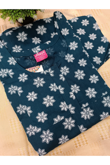 Classic 3/4 Sleeve Cotton Nighty for Women