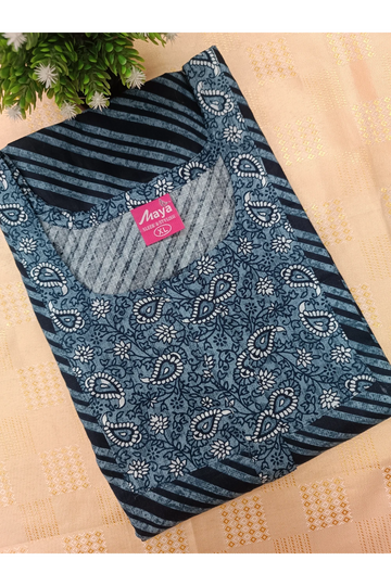 Elegant Zip-Front Pure Cotton Nighty