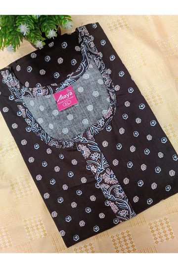 Elegant Zip-Front Pure Cotton Nighty