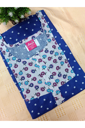 Elegant Zip-Front Pure Cotton Nighty