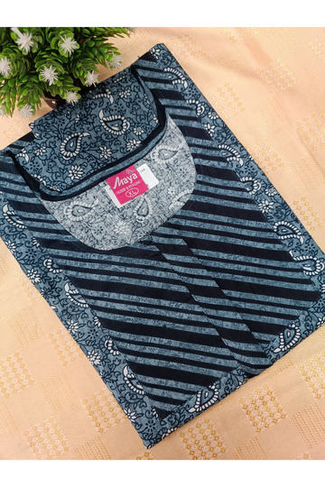 Elegant Zip-Front Pure Cotton Nighty