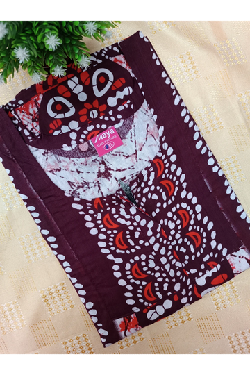 Elegant Zip-Front Pure Cotton Nighty