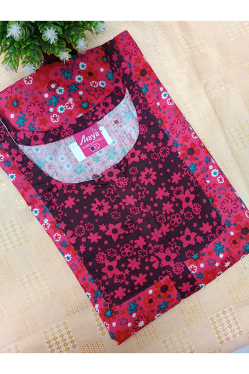 Elegant Zip-Front Pure Cotton Nighty