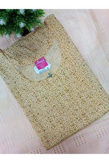 Elegant Zip-Front Pure Cotton Nighty