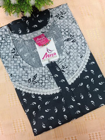 Floral Bliss Round Zip Cotton Nighty