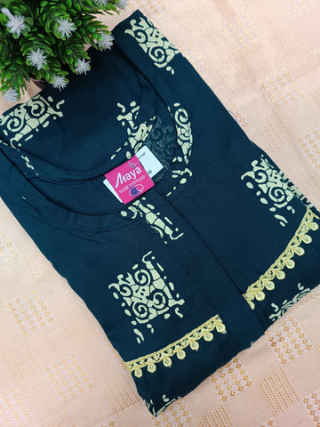 Elegant Zip-Front Pure Cotton Nighty