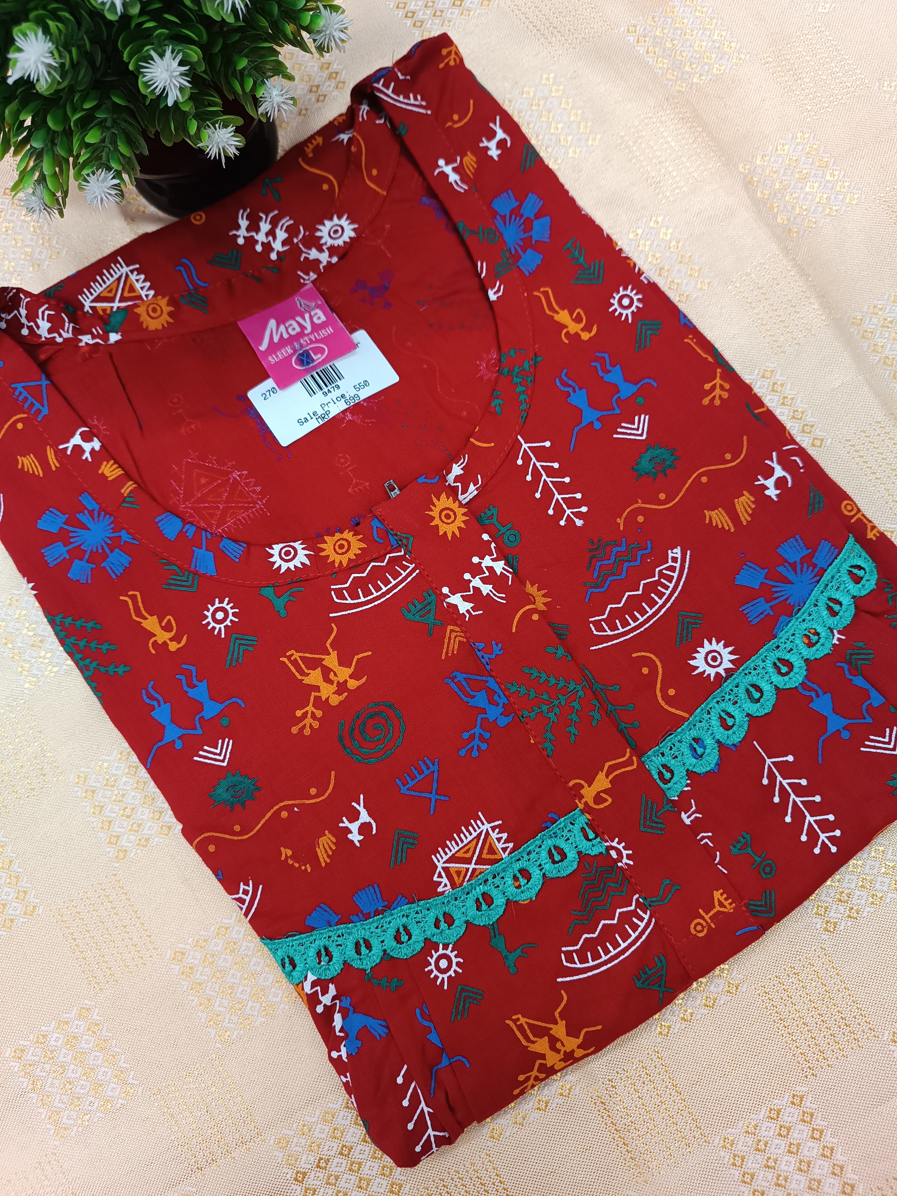 Elegant Zip-Front Pure Cotton Nighty