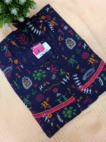 Elegant Zip-Front Pure Cotton Nighty