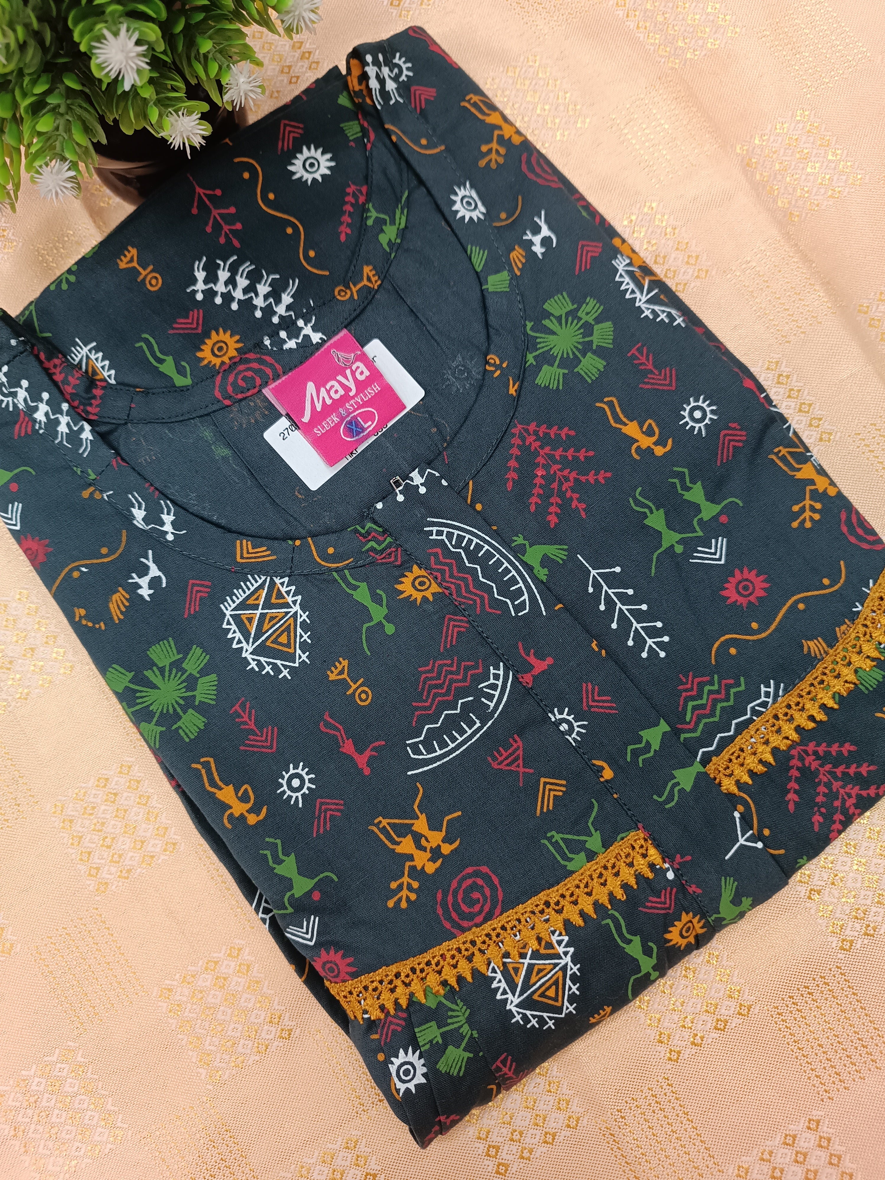 Elegant Zip-Front Pure Cotton Nighty