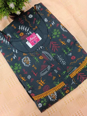 Elegant Zip-Front Pure Cotton Nighty