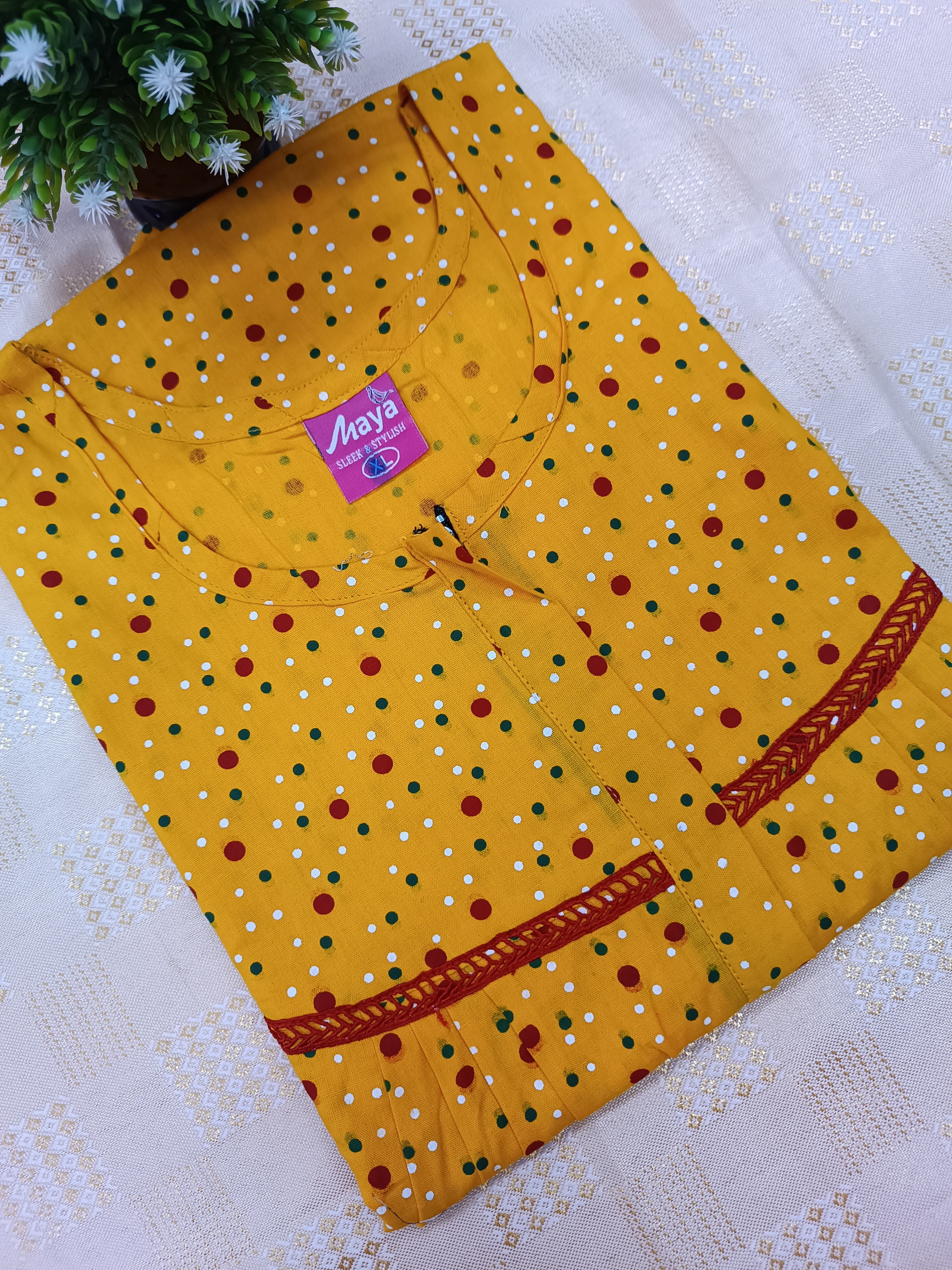 Elegant Zip-Front Pure Cotton Nighty