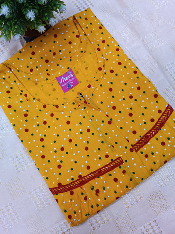 Elegant Zip-Front Pure Cotton Nighty