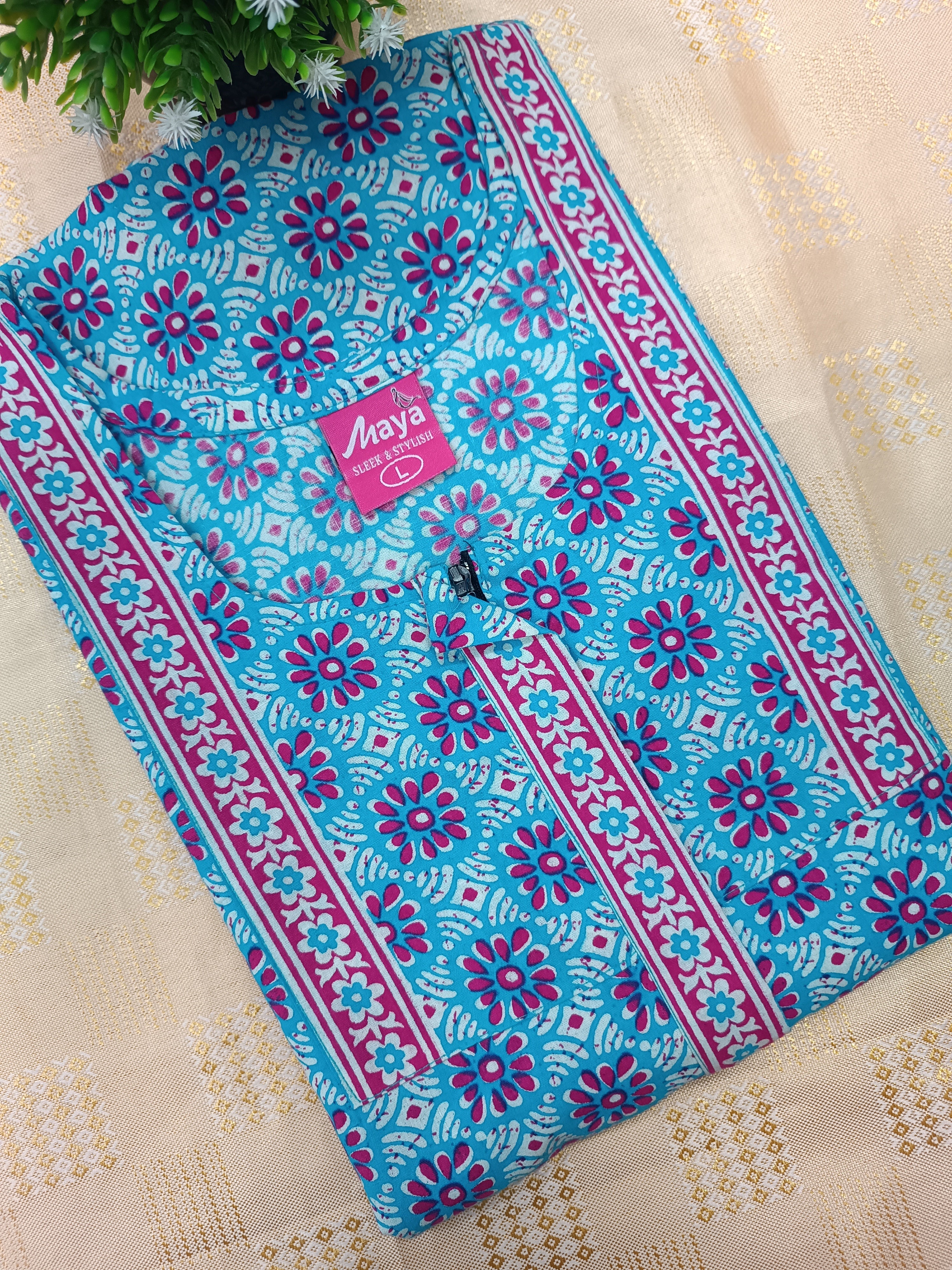 Elegant Zip Nighty – Jyothi Cotton Breeze