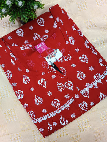 Elegant Zip-Front Pure Cotton Nighty