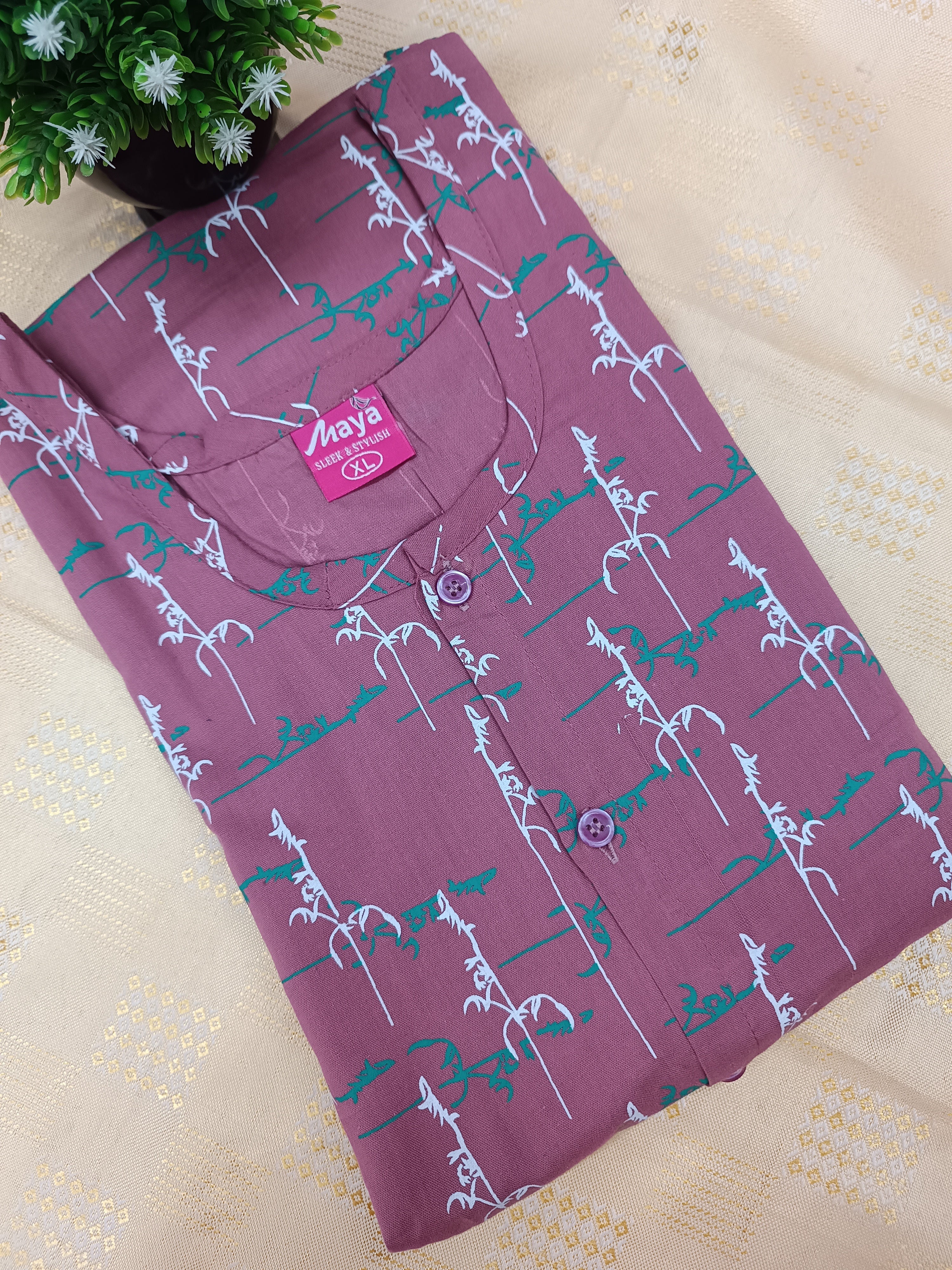 Full Open Cotton Nighty for Women – Front Button Nightwear