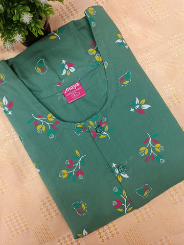 Full Open Cotton Nighty for Women – Front Button Nightwear
