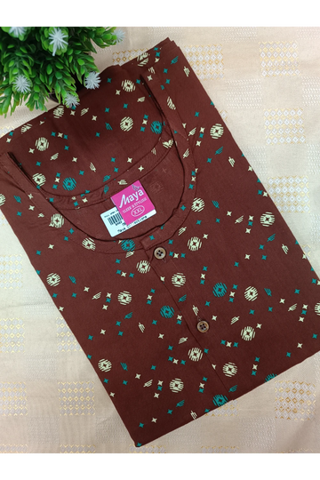 Full Open Cotton Nighty for Women – Front Button Nightwear