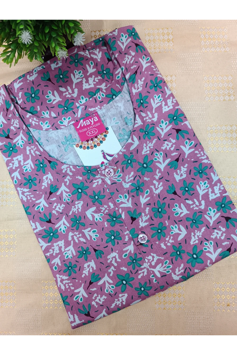 Full Open Cotton Nighty for Women – Front Button Nightwear