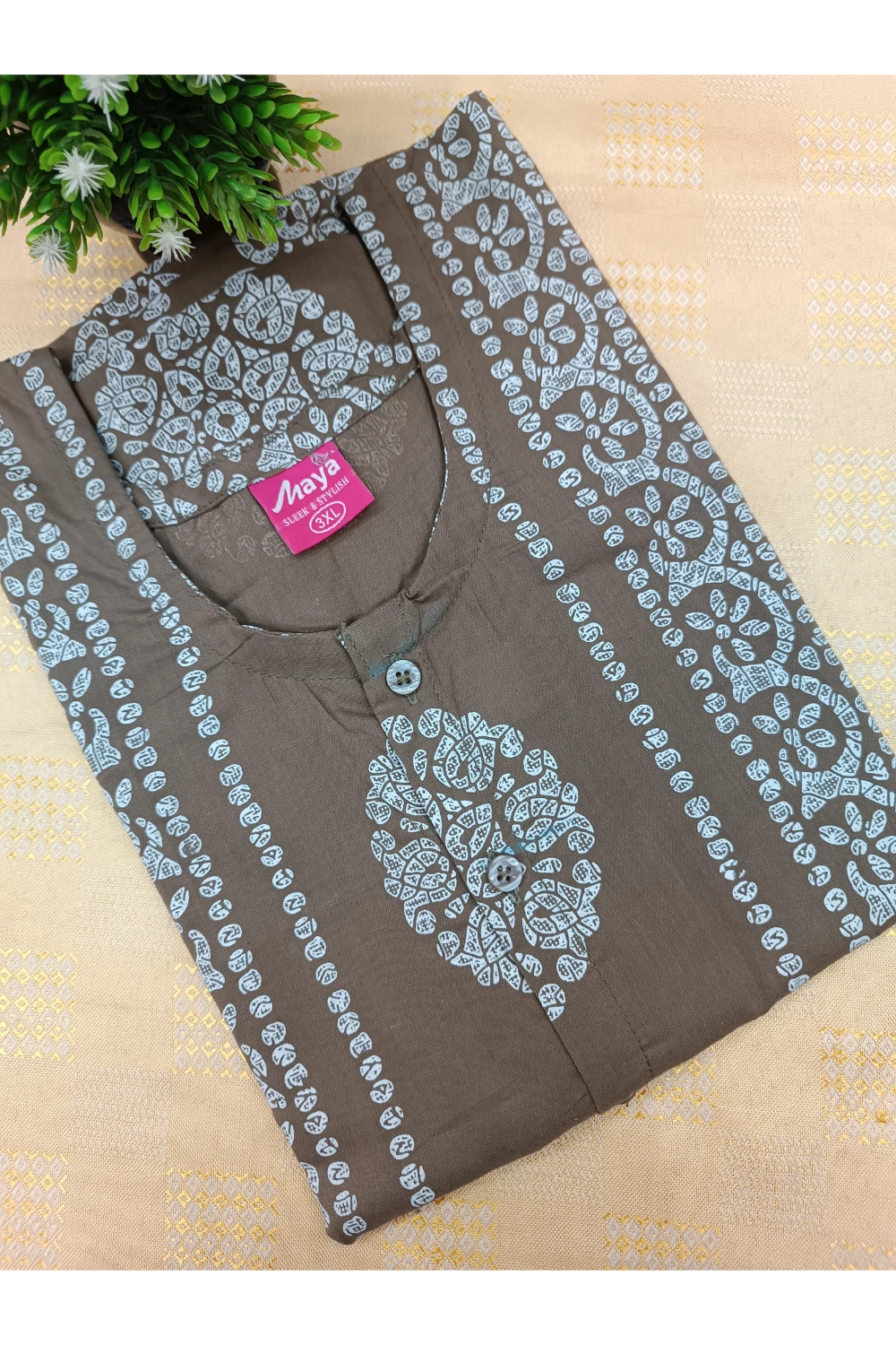 Full Open Cotton Nighty for Women – Front Button Nightwear