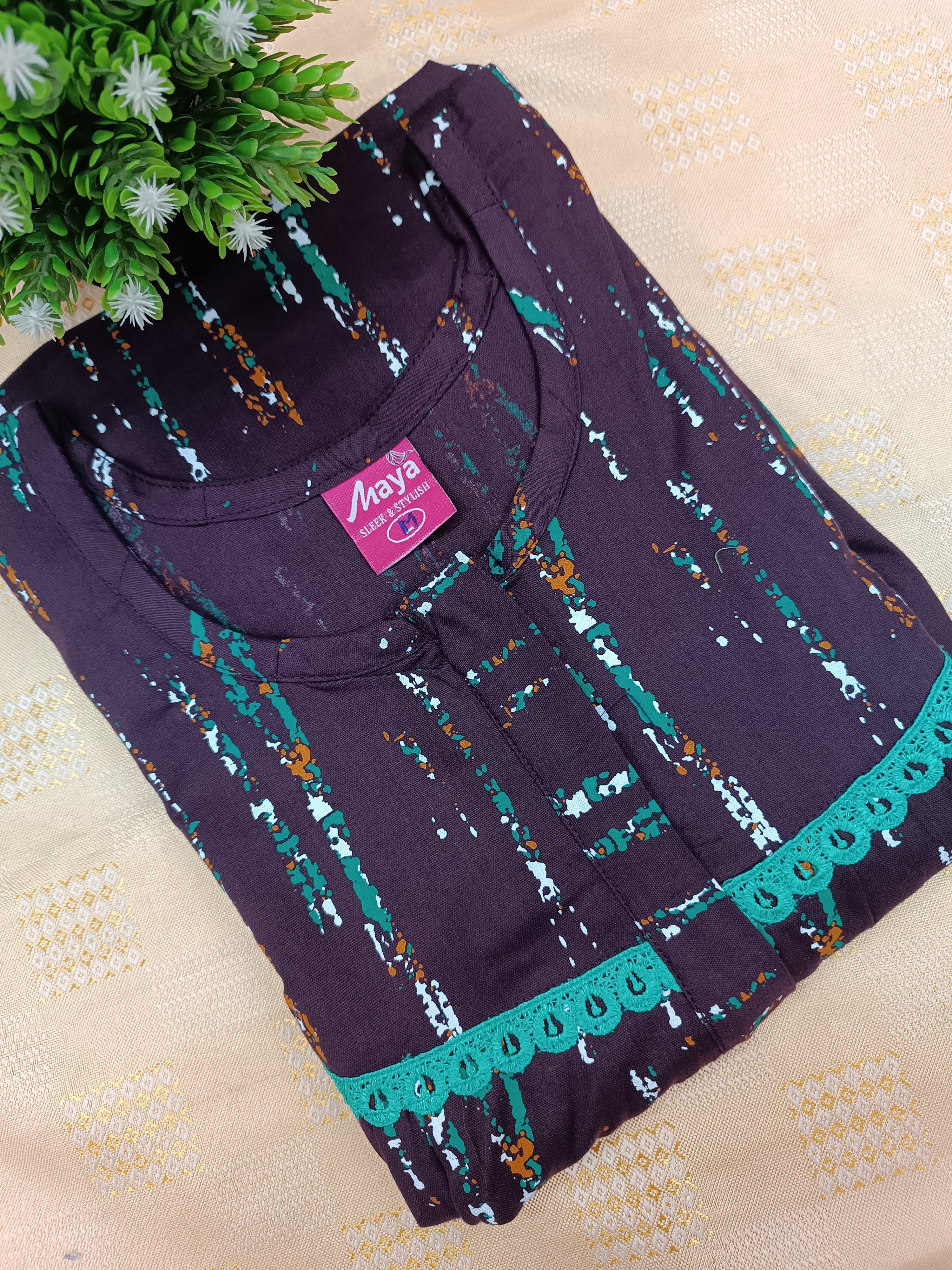 Elegant Zip-Front Pure Cotton Nighty