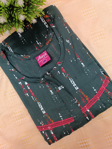 Elegant Zip-Front Pure Cotton Nighty