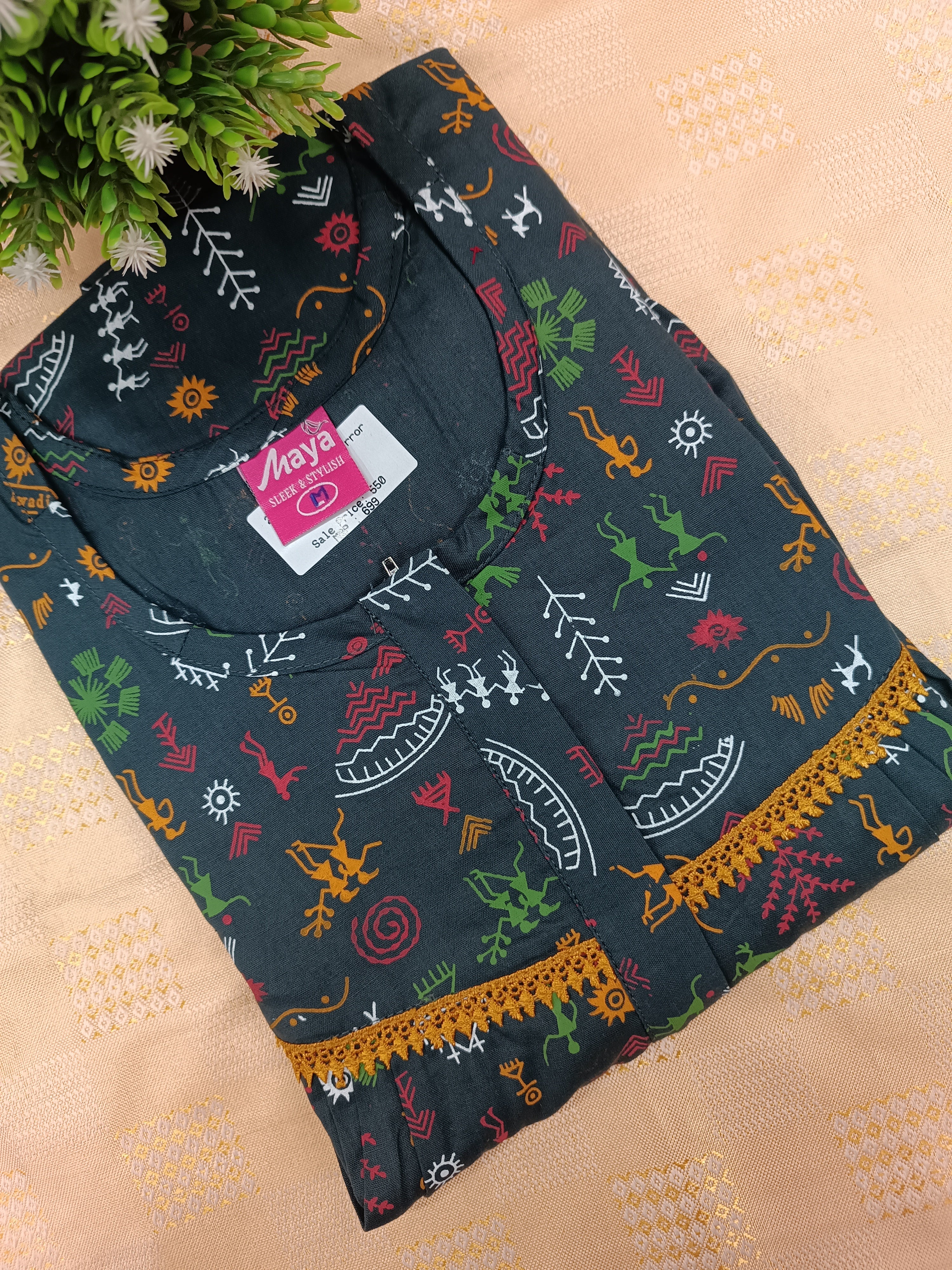 Elegant Zip-Front Pure Cotton Nighty