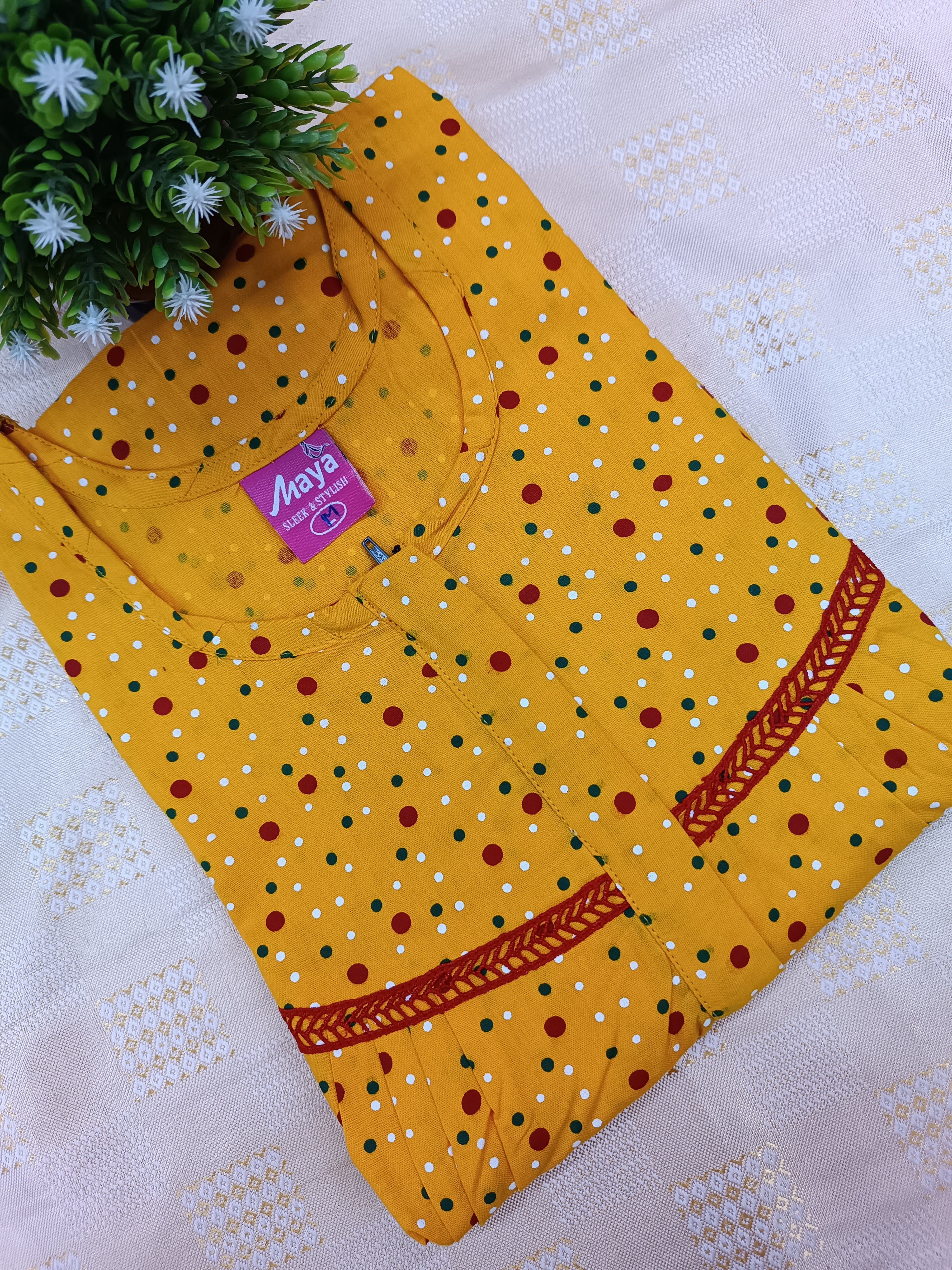 Elegant Zip-Front Pure Cotton Nighty