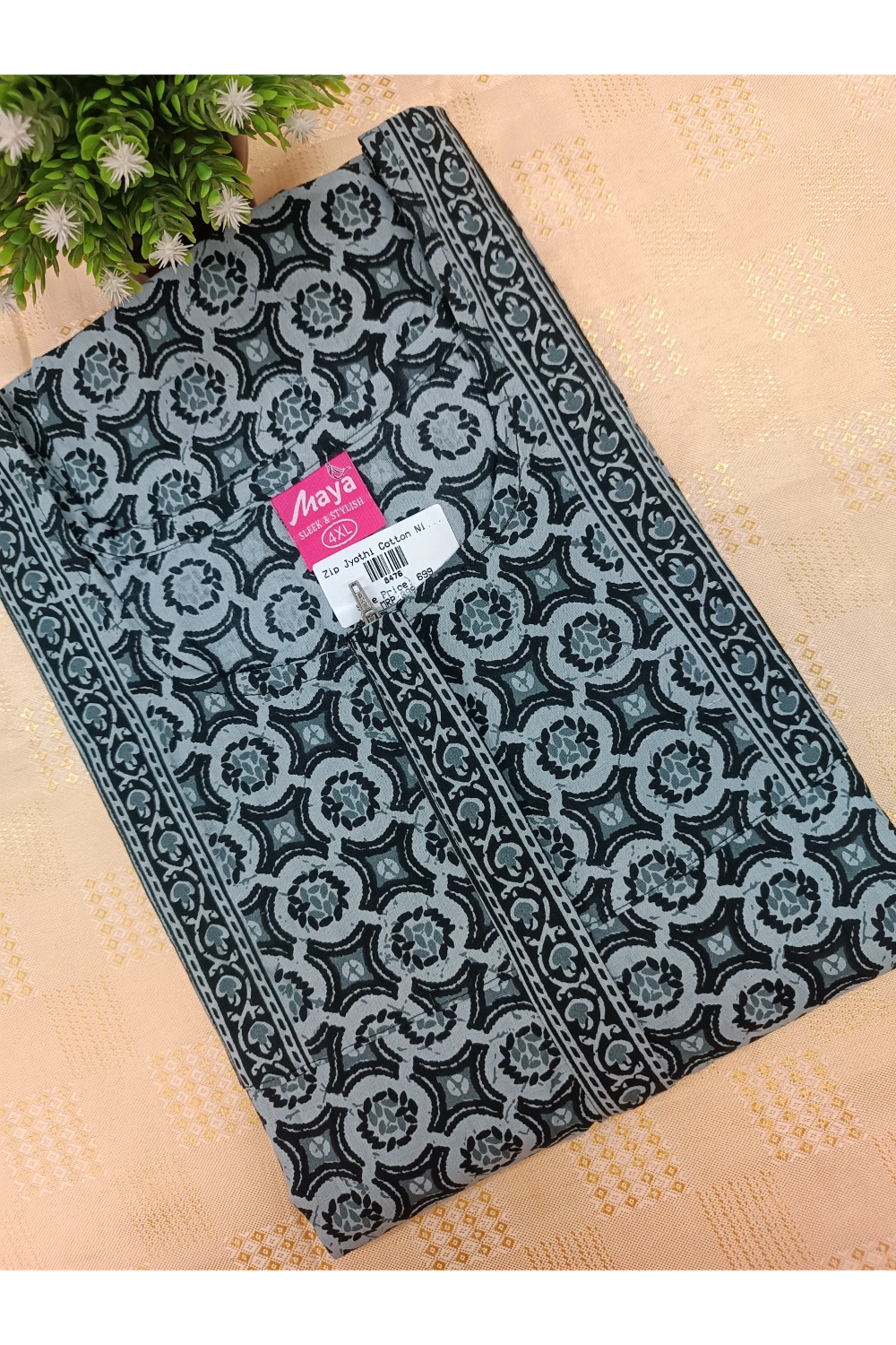 Elegant Zip Nighty – Jyothi Cotton Breeze
