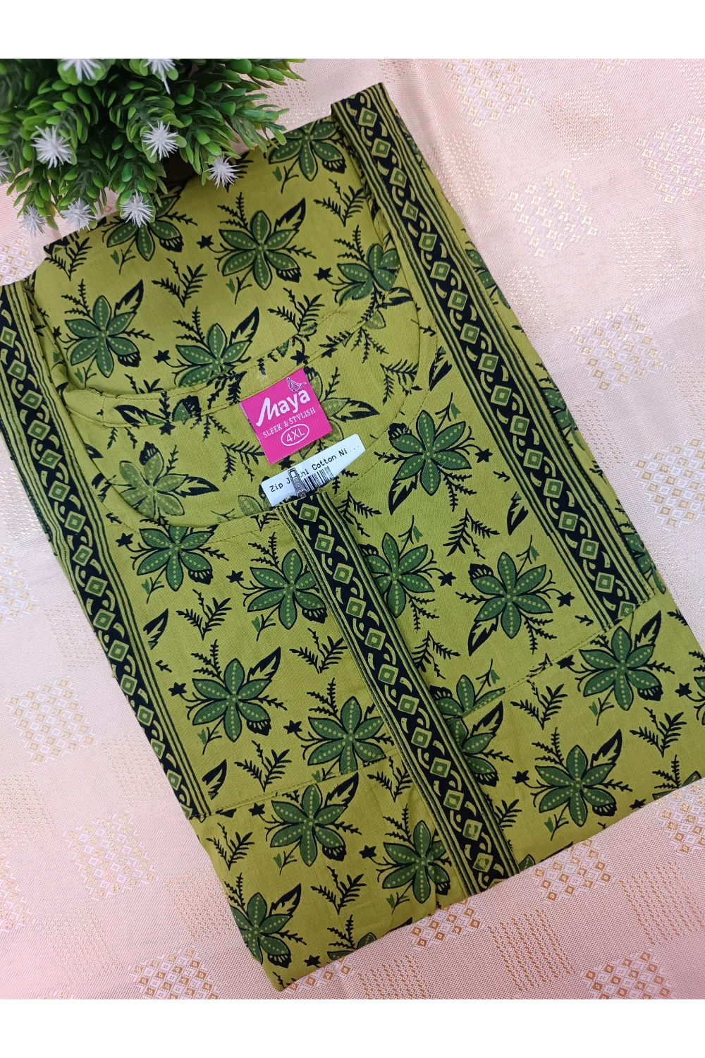 Elegant Zip Nighty – Jyothi Cotton Breeze