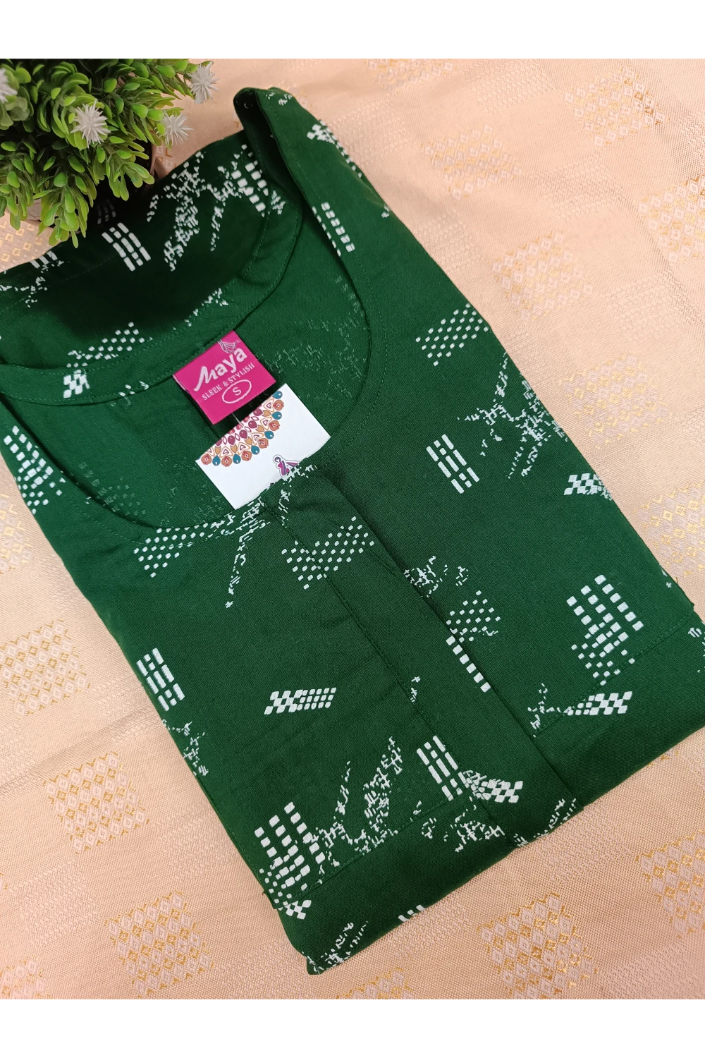 Elegant Zip-Front Pure Cotton Nighty