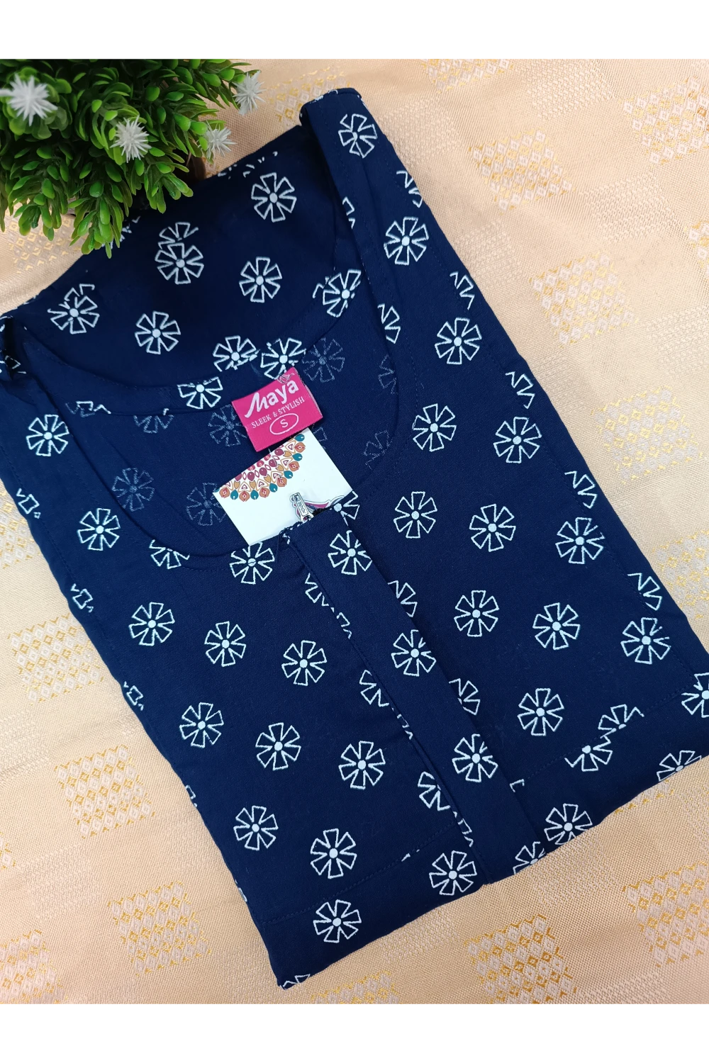 Elegant Zip-Front Pure Cotton Nighty