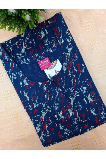 Elegant Zip-Front Pure Cotton Nighty