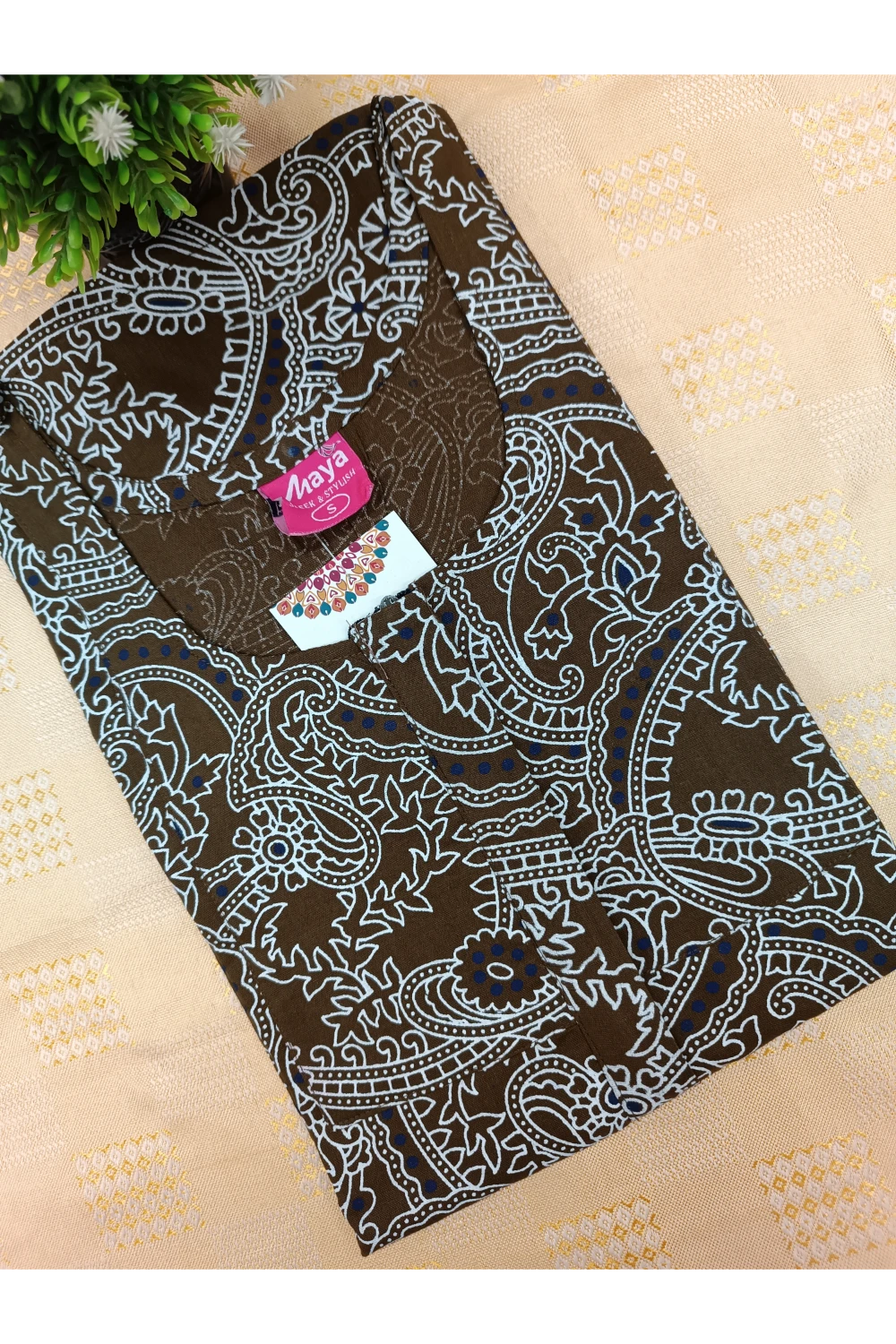 Elegant Zip-Front Pure Cotton Nighty